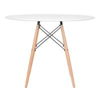 Mesa Redonda Eames 100 Cm Branco + 4 Cadeiras Eiffel Daw Turquesa Turquesa - 6