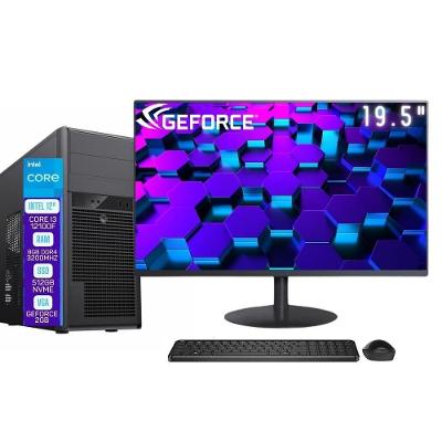 Computador Completo Skill Pro Intel 12 Geração Core I3 12100F 8GB DDR4 2GB SSD 512GB Monitor 19.5" LED SP-046