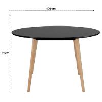 Conjunto Leda Mesa Redonda 100cm Com 4 Cadeiras Estofadas – Madeira Maciça E Estilo Moderno - 5