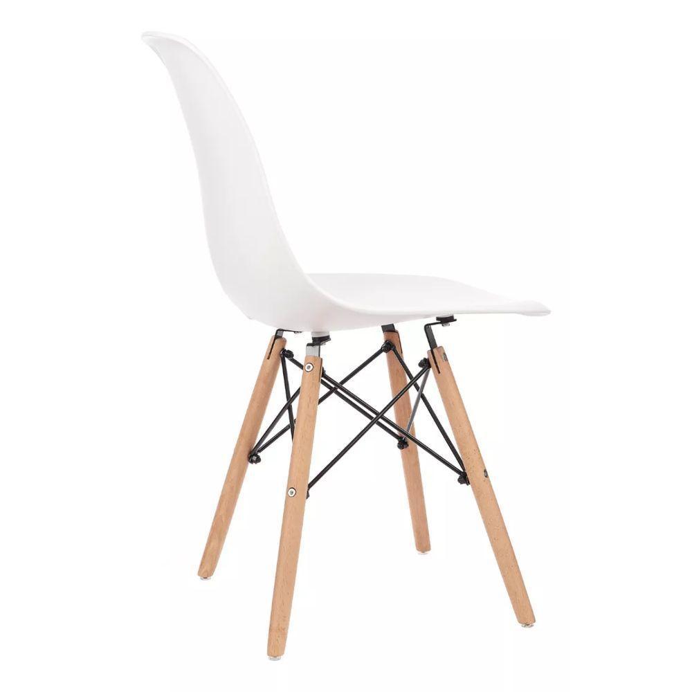 Jogo Mesa Cozinha Jantar Sala Eames Eiffel 90cm E 4 Cadeiras Eames Eiffel Moderna Branca - 8