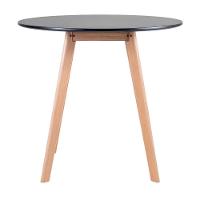 Conjunto Mesa Jantar Moderna Leda 90 Cm Com 4 Cadeiras Leda Elegante Preta. - 7