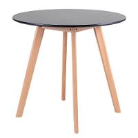 Conjunto Mesa Jantar Moderna Leda 90 Cm Com 4 Cadeiras Leda Elegante Preta. - 8