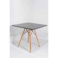 Conjunto Cozinha Sala Jantar Mesa Eiffel Quadrada 80cm Preta Com 4 Cadeiras Eiffel Eames Branca - 5