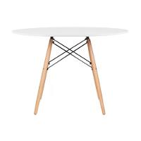 Conjunto Moderno Mesa 100cm Eames Eiffel Mdf Com 4 Cadeiras Leda Wood Elegante Cor Preto - 8