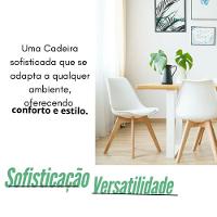 Conjunto Mesa Redonda Leda Saarinen 80cm Com 4 Cadeiras Estofadas – Design Moderno E Conforto