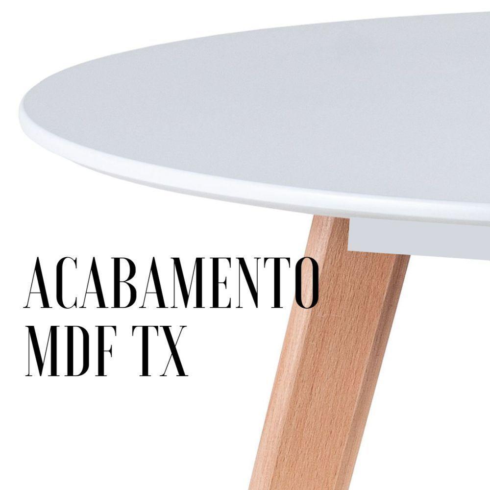 Conjunto Sala Jantar Cozinha Mesa Leda Elegante 80cm 4 Cadeiras Eiffel Ergonomica Preta - 4