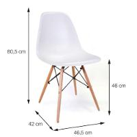 Conjunto Mesa Eiffel Quadrada 90cm Branca Com 4 Cadeiras – Design Moderno E Conforto! - 10