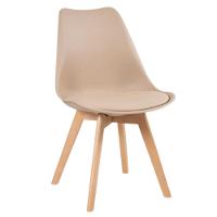 Conjunto Mesa 80cm Branca Mdf Com 4 Cadeiras Estofadas Bege – Perfeita Para Ambientes Modernos - 10