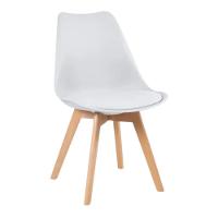 Conjunto Mesa De Jantar Sala Cozinha Leda Elegante 80cm Branca Com 4 Cadeiras Wood Leda Branca. - 8