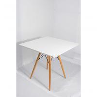 Conjunto Mesa Jantar Quadrada Eiffel 90cm Branca Mdf E 4 Cadeiras Eames Pretas - 3