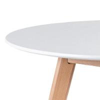 Mesa De Jantar Leda Redonda Moderna 90cm Branco Design Elegante Para Sua Sala Ou Cozinha