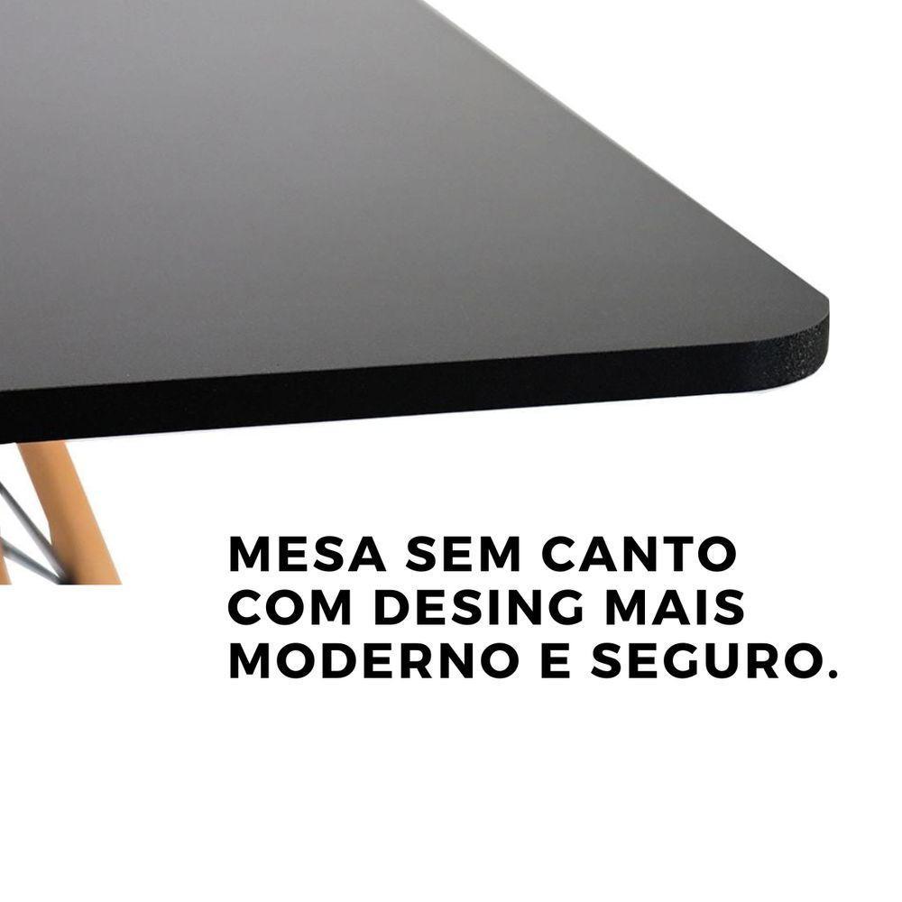 Deixe Sua Casa Moderna! Mesa Eiffel Quadrada 80cm Preta E 4 Cadeiras Eiffel Preta Com Design Elegante - 5