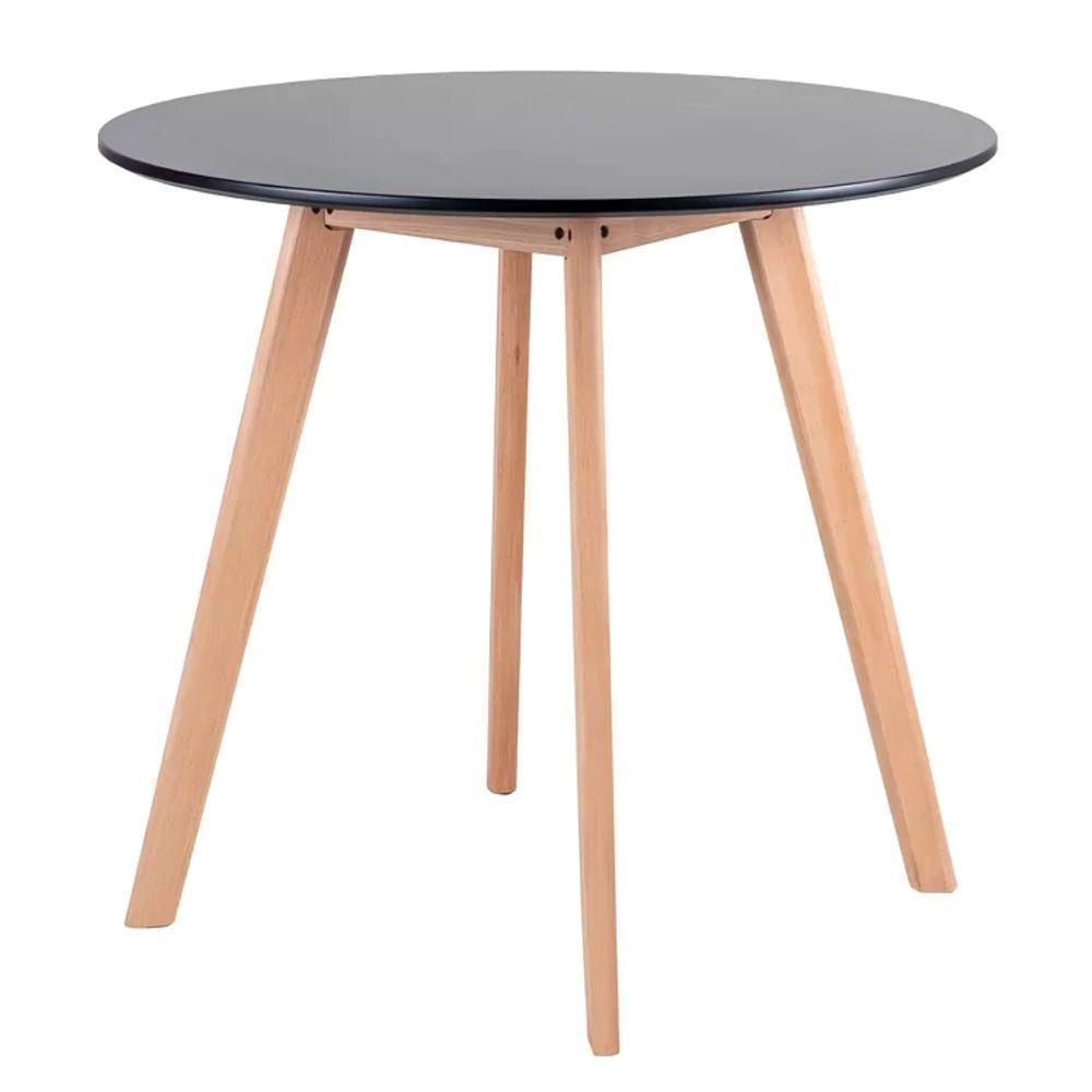 Mesa 90cm Leda Moderna Preta Jantar Cozinha E Sala - 8
