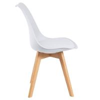Mesa Cozinha Moderna Sala Jantar Leda Quadrada 90cm Com 4 Cadeiras Leda Wood Elegante Cor Branco - 8