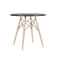 Mesa Elegante Eiffel Eames Redonda 90cm Mdf Alta Qualidade Moderna Cor Preto - 3