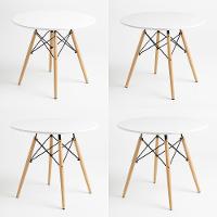 Mesa Moderna Eiffel Eames Tampo Em Madeira Mdf 90cm Branca - 5