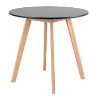 Conjunto Mesa Sala Cozinha Jantar Leda 80 Cm E 4 Cadeiras Leda Wood Preta. - 6