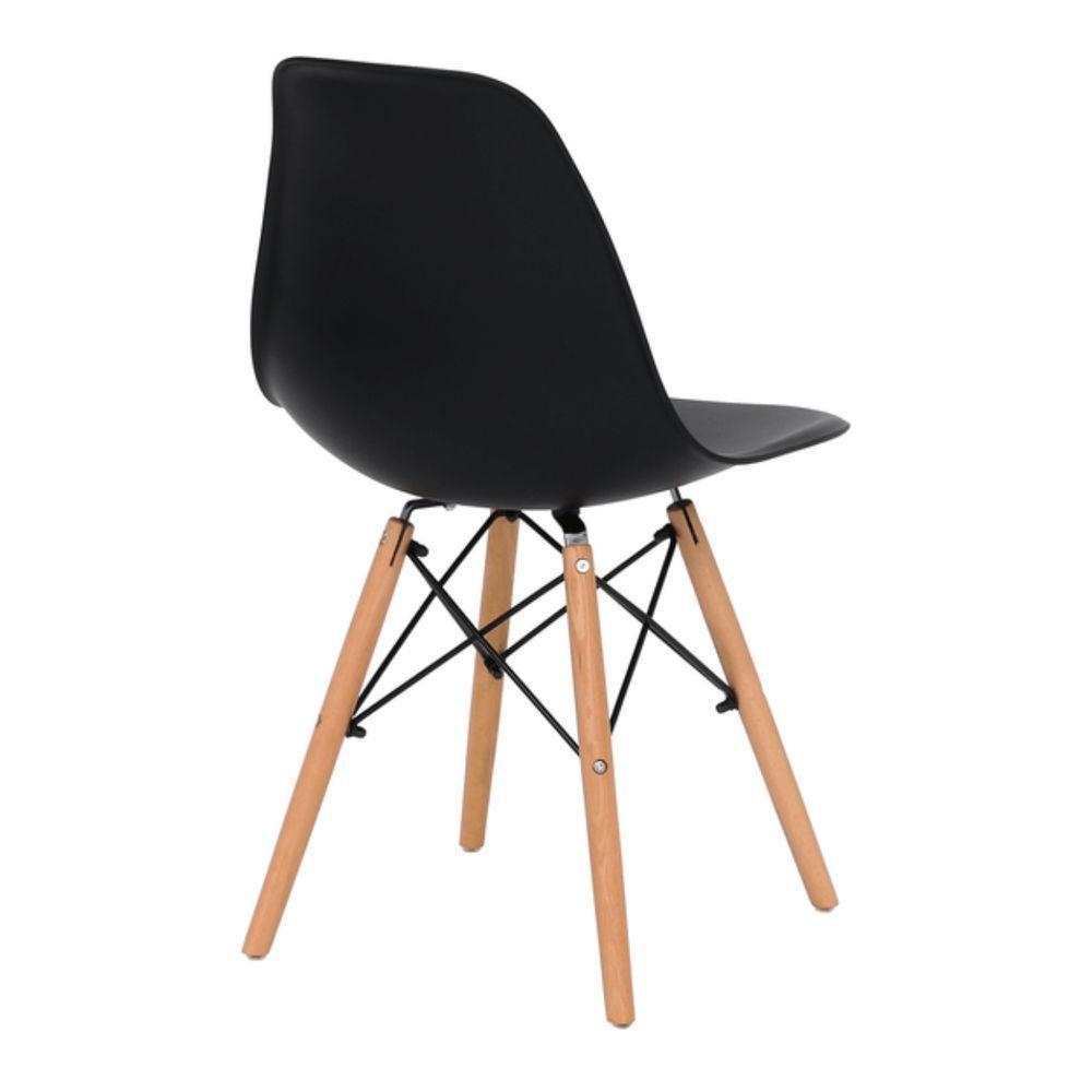 Conjunto Mesa Elegante Eiffel Eames 90cm Com 4 Cadeiras Eiffel Preta | Ideal P/ Jantar, Cozinha Ou Escritório - 6