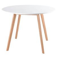 Mesa Leda 90cm Redonda Branco Ideal Para Ambientes Sofisticados E Compactos - 5