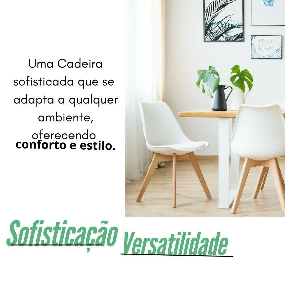 Jogo De Mesa Redonda Para Cozinha Ou Sala – Nina Saarinen Com 4 Cadeiras Ergonômicas - 3