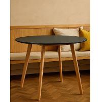 Mesa De Jantar Cozinha Sala Redornda Leda Sofisticada 80cm Preta - 1