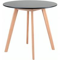 Mesa De Jantar Cozinha Sala Redornda Leda Sofisticada 80cm Preta - 2