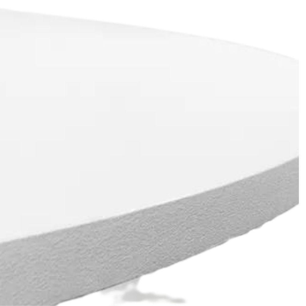 Mesa De Jantar Sala Cozinha Elegante Eiffel Redonda Branca De Madeira Mdf 90cm - 3