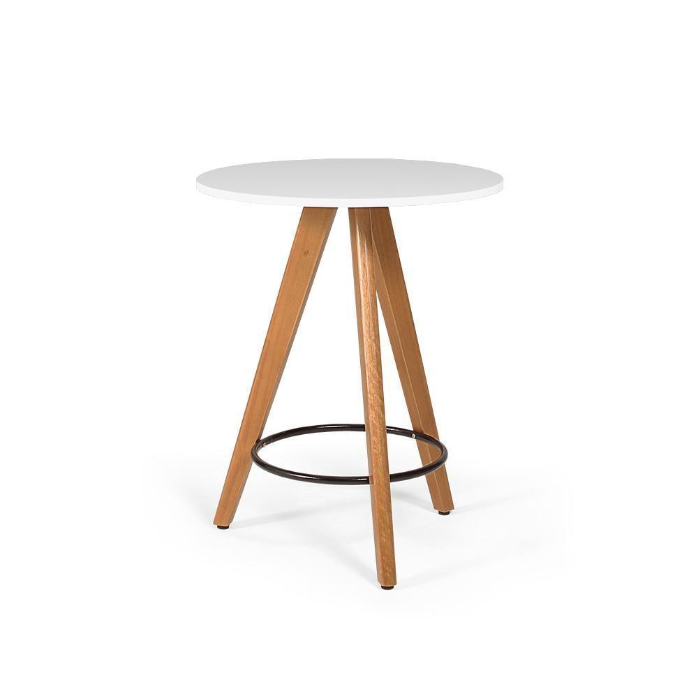 Conjunto Mesa Redonda Aline 70Cm Branca Com 2 Cadeiras Eames Eiffel - Preto - 6