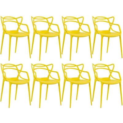 Kit - 8 X Cadeiras Masters Allegra - Amarelo