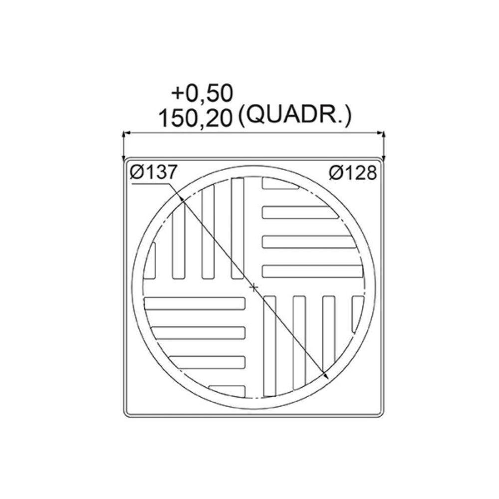 Grelha Inox Quadrada Lorenzetti 150mm 1795 C19 - 5