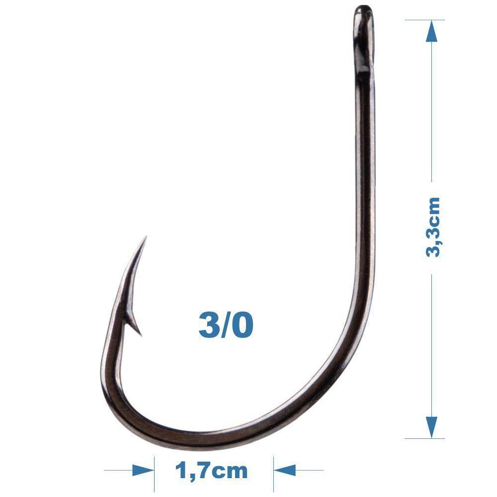 Anzol Pinnacle Pacu Kh-9500 Black Nickel N. 3-0 10 Unidades - 2