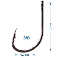 Anzol Pinnacle Pacu Kh-9500 Black Nickel N. 3-0 10 Unidades - 2