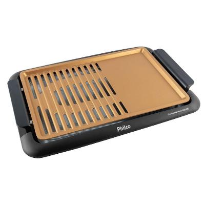 Churrasqueira Elétrica de Bancada Philco PCQ1500D com Grelha de Alumínio Antiaderente Preto 220V