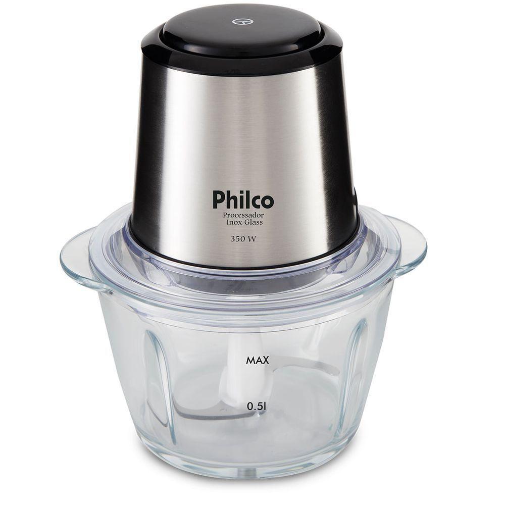 Processador Philco Inox Glass 1,2L 350W Função Pulsar PPS01I 220V - 4