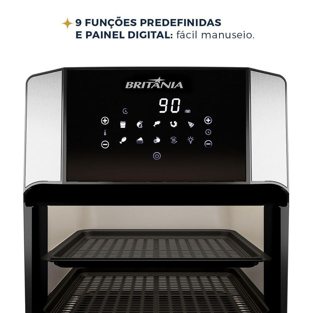 Air Fryer Oven Britânia 12L 4 Em 1 1800W BFR2100 110V - 6