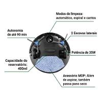 Aspirador Robô Philco 3 em 1 com MOP Antiqueda PAS23 Bivolt - 5