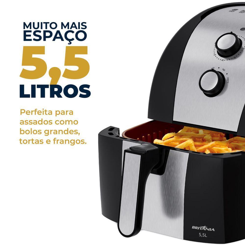 Air Fryer Britânia 5,5L Antiaderente Gold 1500W BFR51 220V - 9