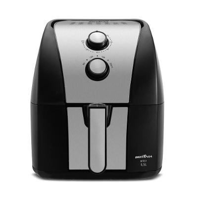 Fritadeira Air Fryer Britânia BFR51 5,5L 1500W Cesto Quadrado Antiaderente Gold 220V