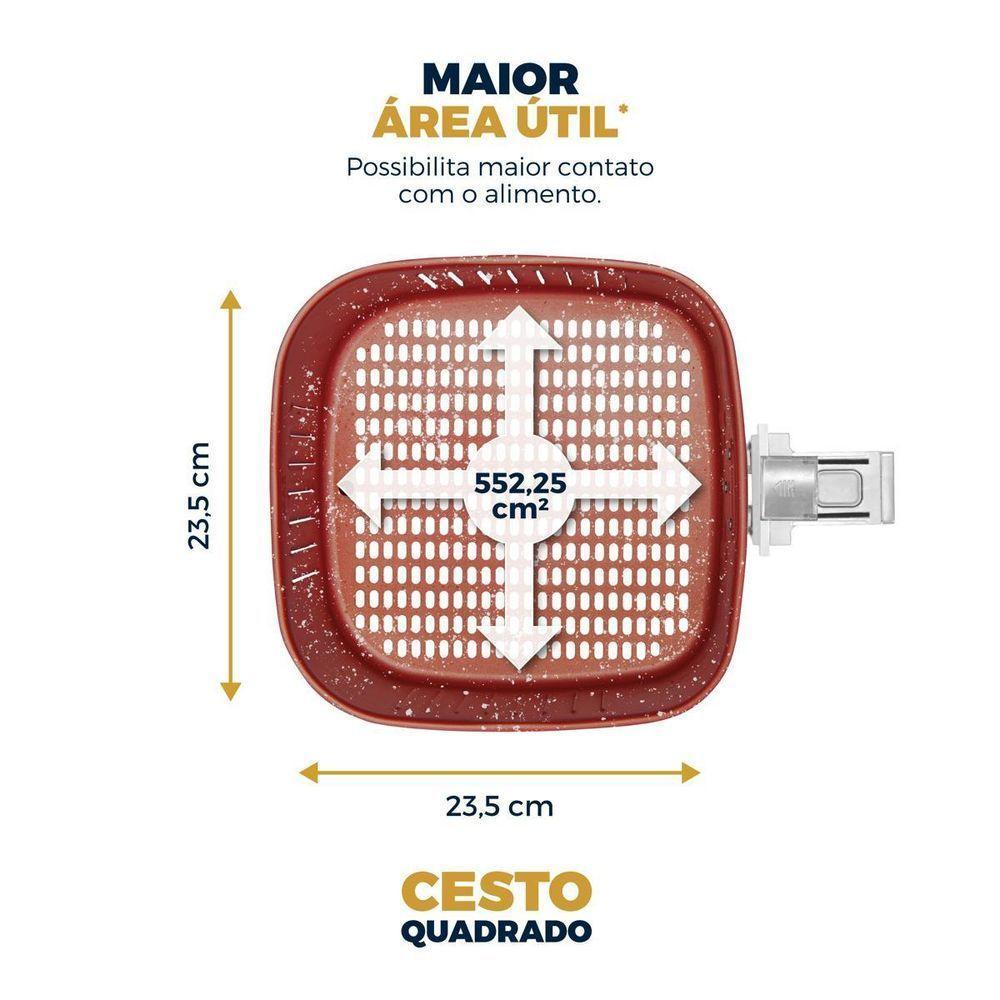 Air Fryer Britânia 5,5L Antiaderente Redstone 1500W BAF52 110V - 3