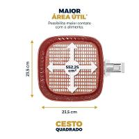 Air Fryer Britânia 5,5L Antiaderente Redstone 1500W BAF52 110V - 3