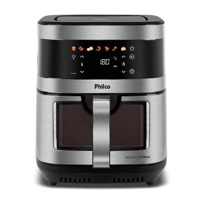 Air Fryer Philco PAF90C 9L com Visor Glass e Painel Digital Antiaderente Preto 220V