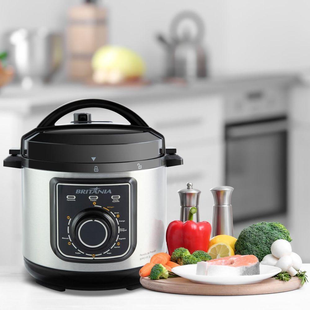 Panela De Pressão Britânia BPP01PI Multifuncional 3L 110V - 7