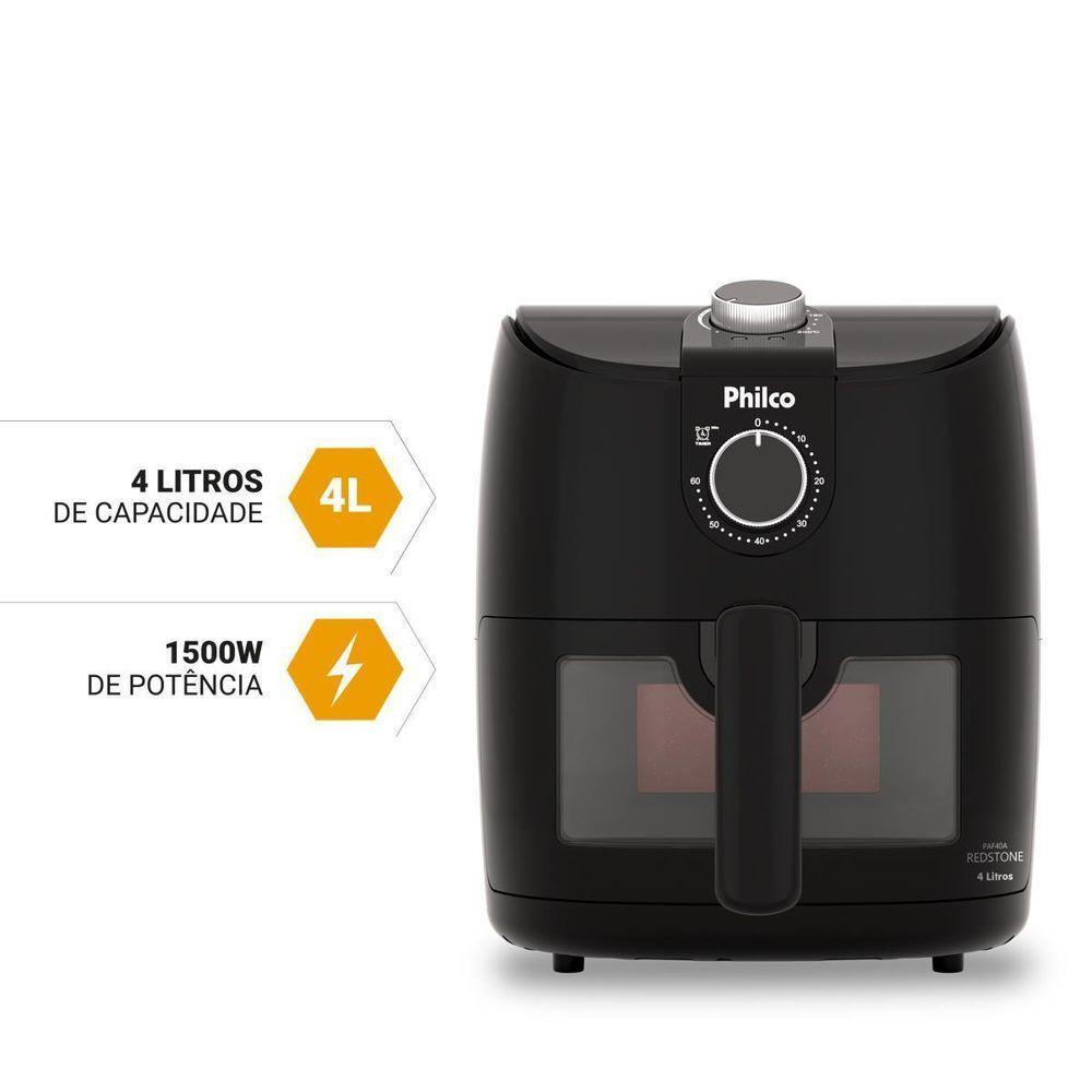 Air Fryer Philco 4L Revestimento Redstone 1500W PAF40A 110V - 4