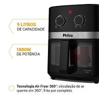 Air Fryer Philco 9L Visor Glass Redstone 1800W PAF90 110V - 2