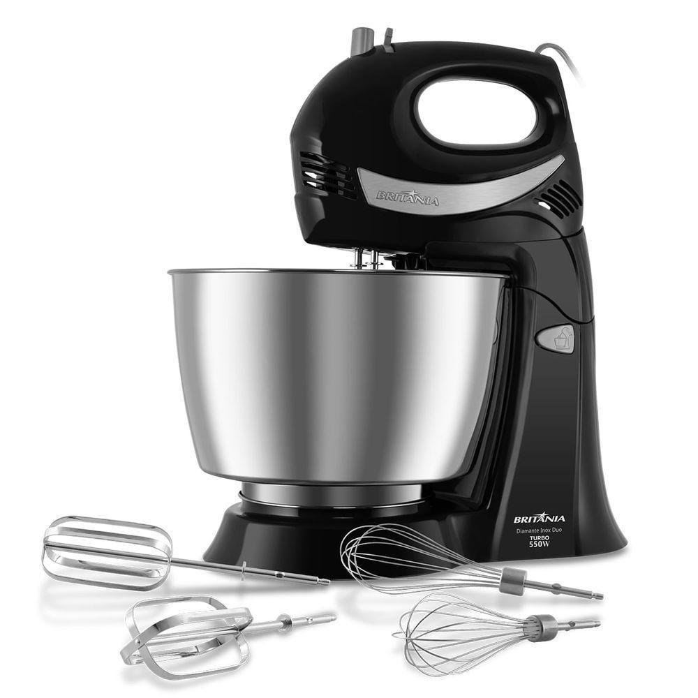 Batedeira Britânia Diamante Inox Turbo Duo 4,3L 550W 110V - 4