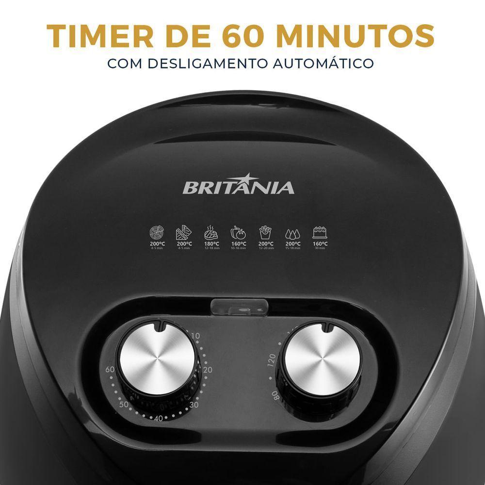 Air Fryer Britânia 3,5L Revestimento Antiaderente 1500W BFR25P 110V - 7
