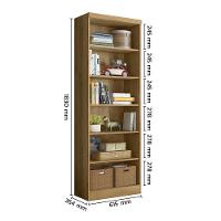 Conjunto De Livreiros 3 Módulos Com 2 Portas E 2 Gavetas Freijó - Qmovi Freijó - 4