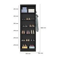 Conjunto De Livreiros 3 Módulos Com 2 Portas E 2 Gavetas Preto Fosco - Qmovi Preto Fosco - 2