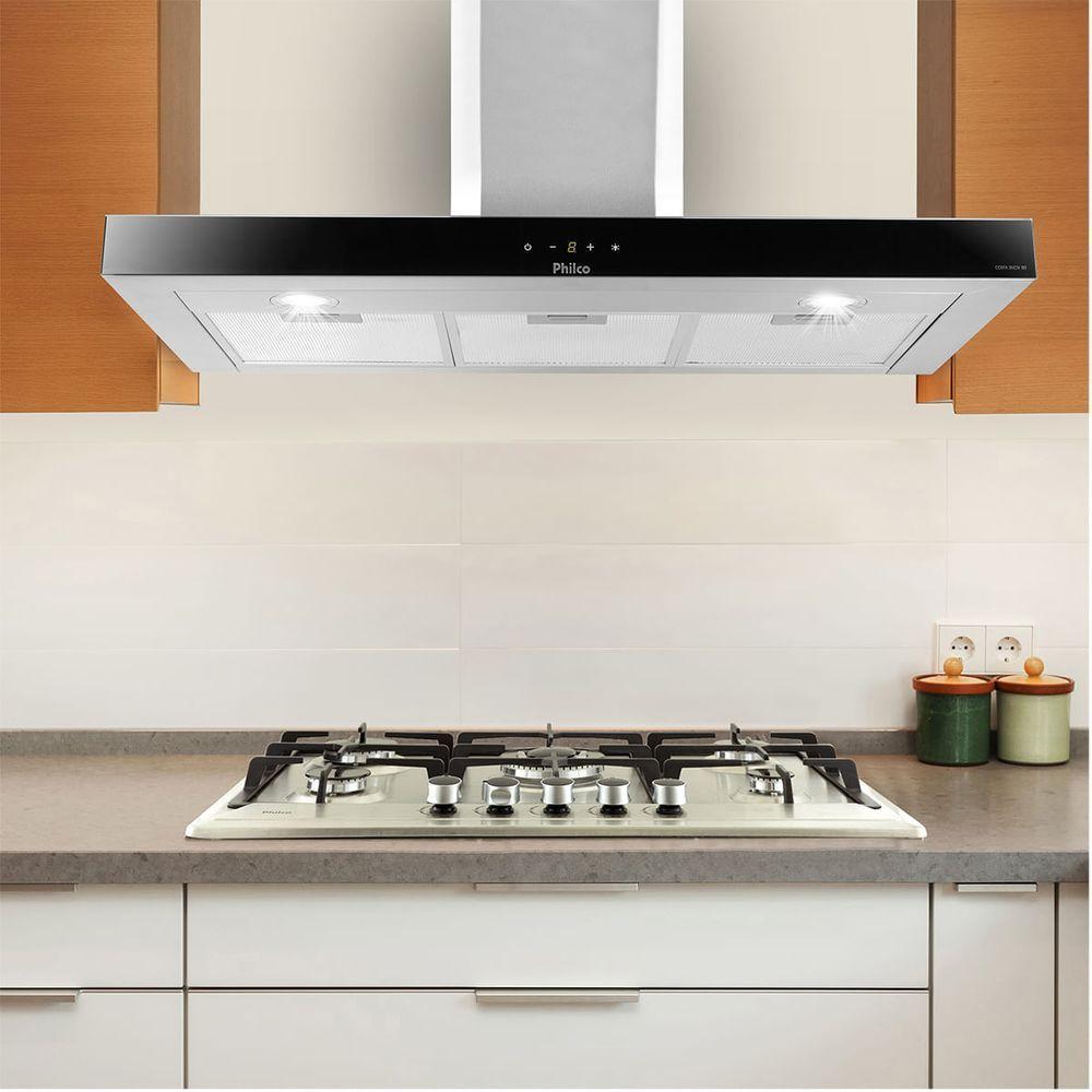 Coifa Philco 90cm Exaustor E Depurador Painel Touch PCO90I 110V - 6