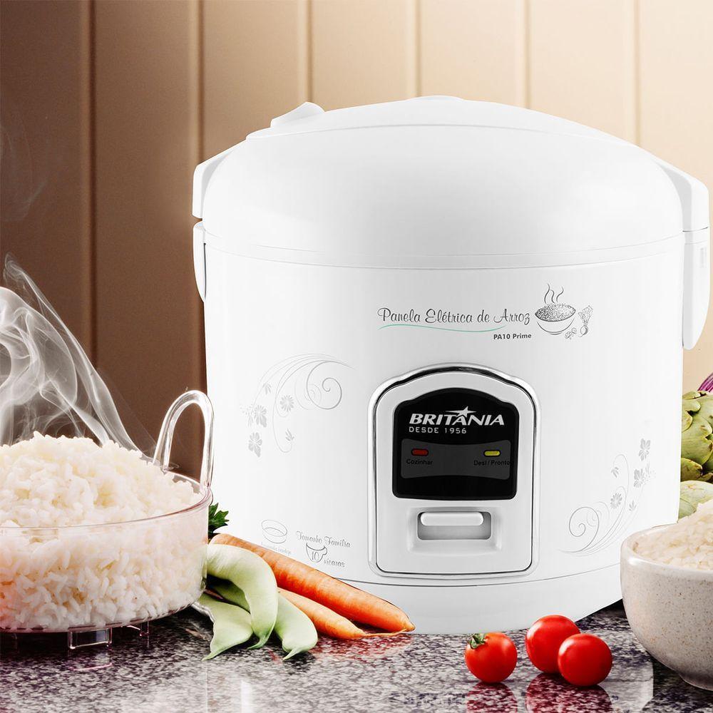 Panela De Arroz Elétrica Britânia 10 Xícaras 4L PA10 Prime 110V - 6